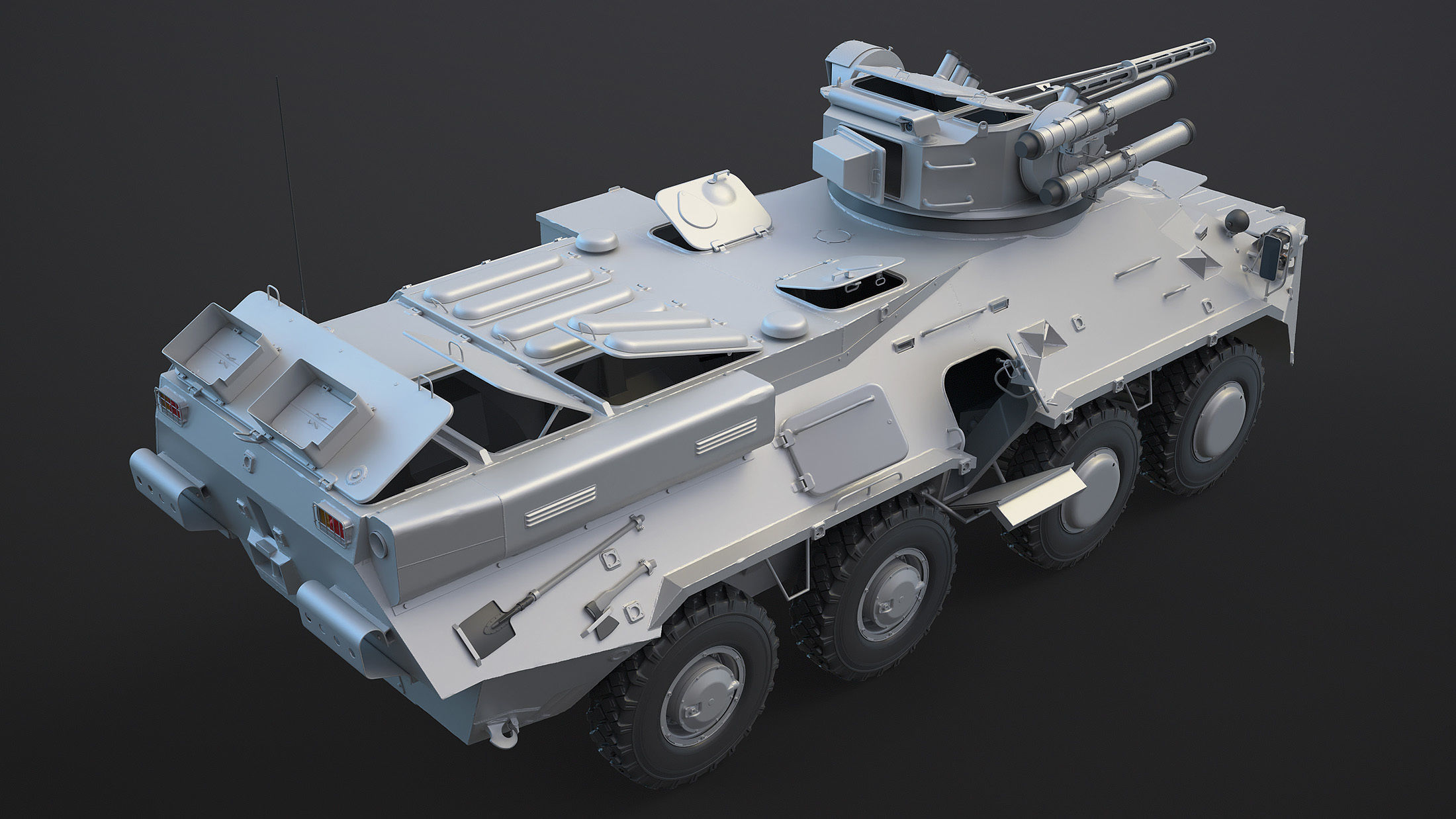 BTR-3 Ukranian APC High-Poly 3D model_6