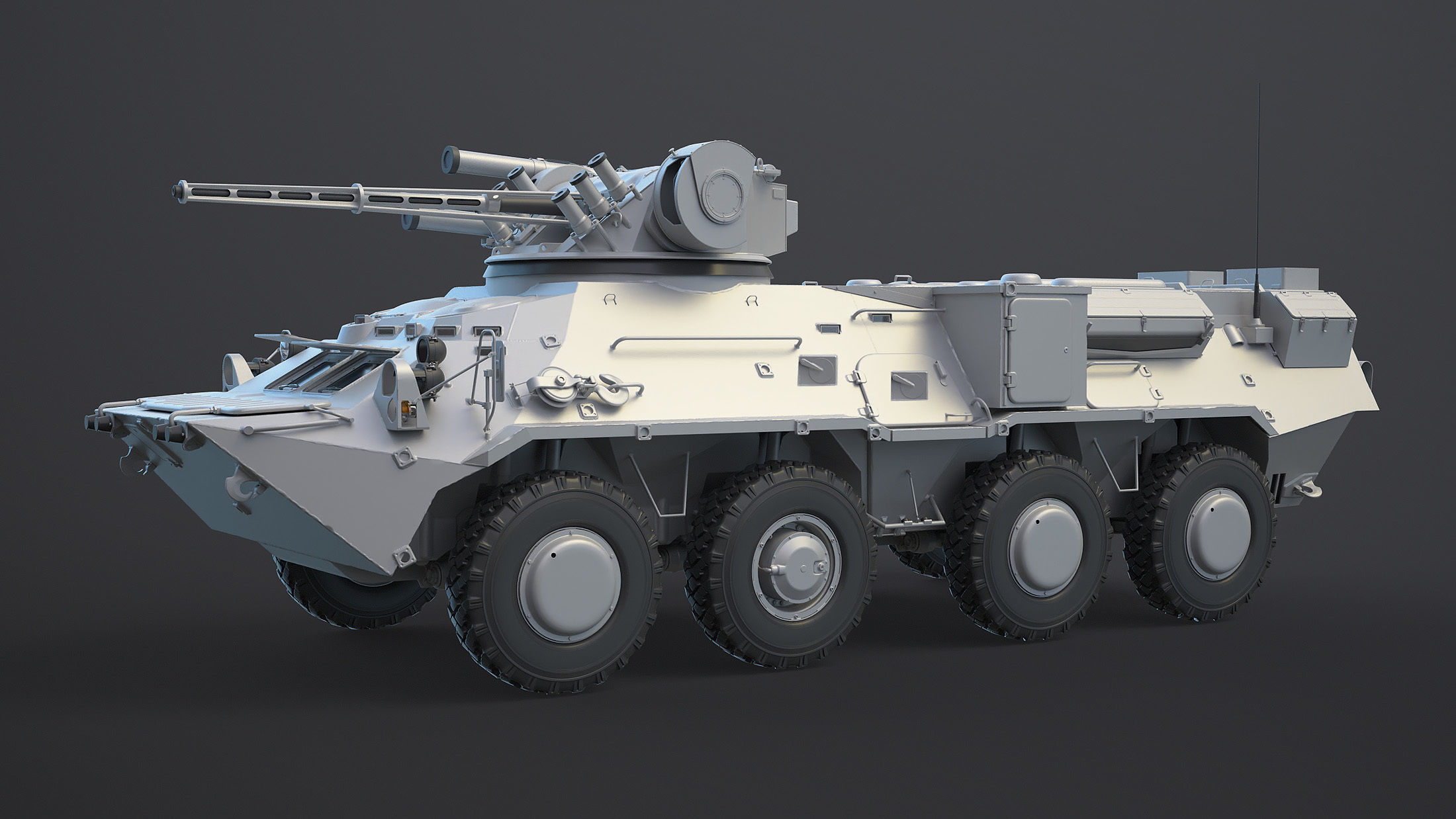 BTR-3 Ukranian APC High-Poly 3D model_2