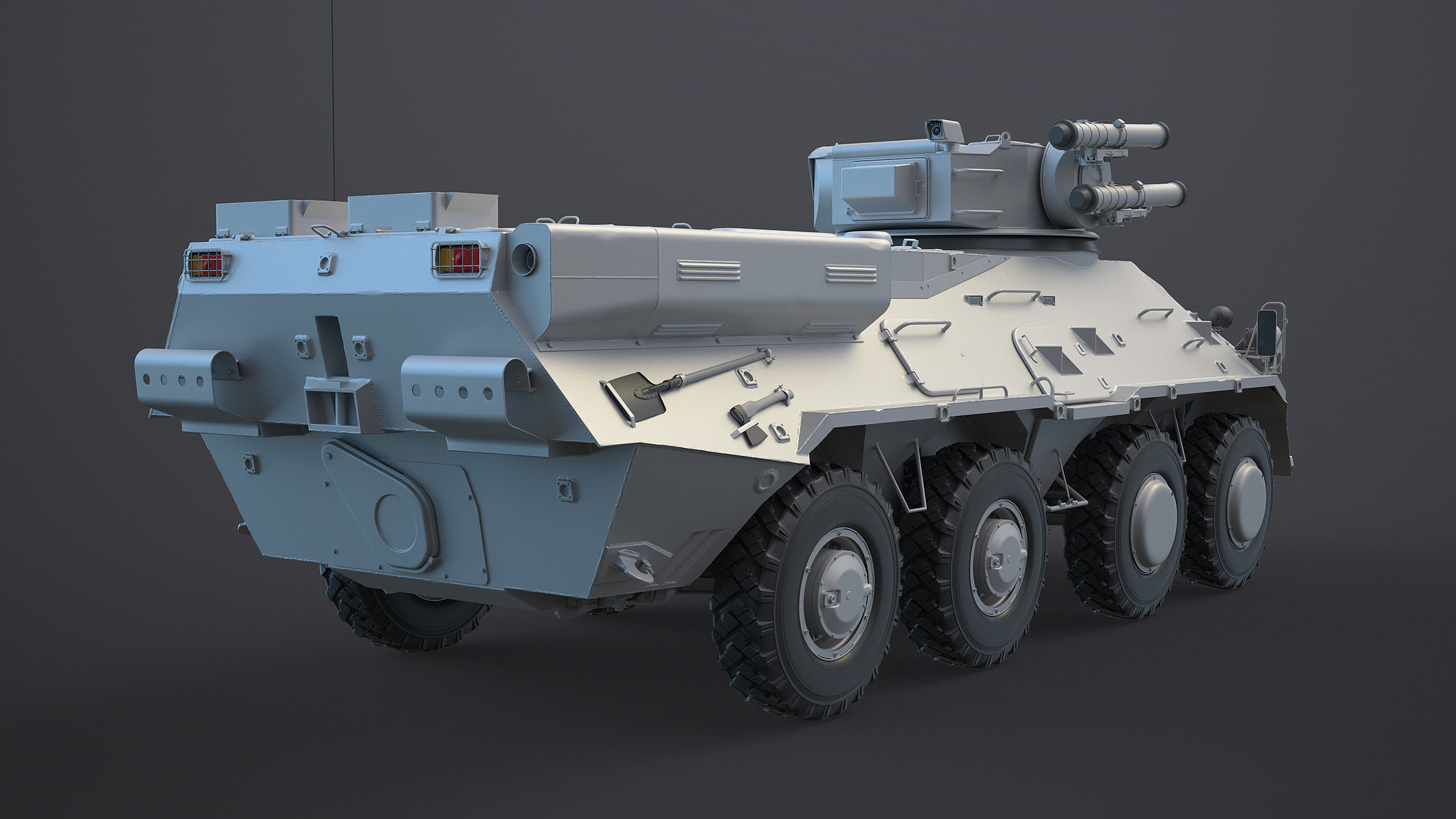 BTR-3 Ukranian APC High-Poly 3D model_5