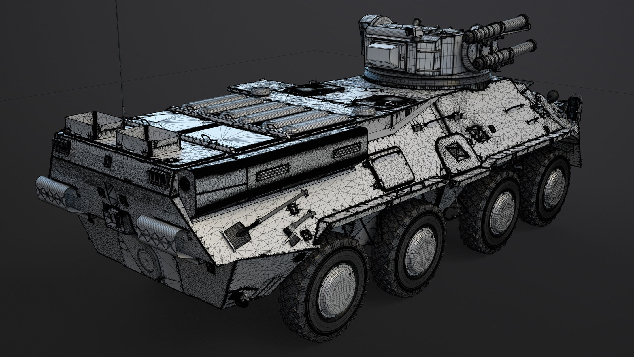 BTR-3 Ukranian APC High-Poly 3D model_14