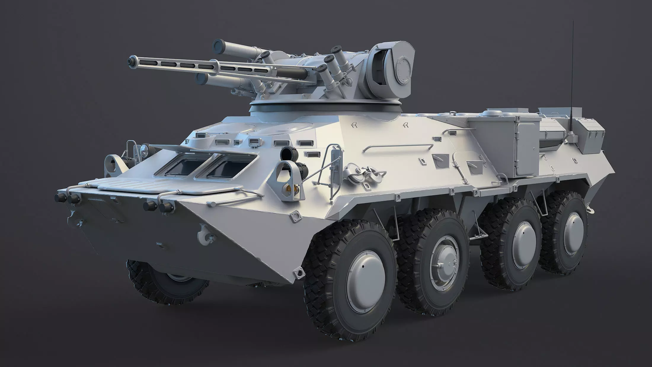 BTR-3 Ukranian APC High-Poly 3D model_0
