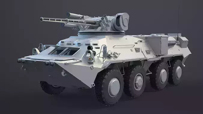 BTR-3 Ukranian APC High-Poly 3D model