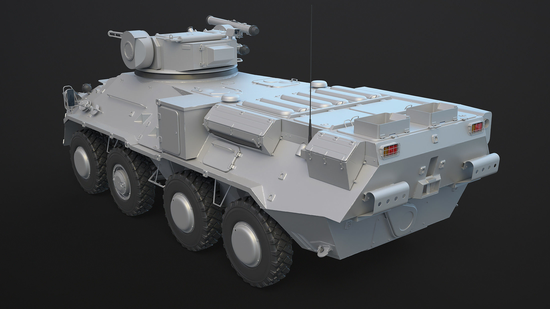 BTR-3 Ukranian APC High-Poly 3D model_4
