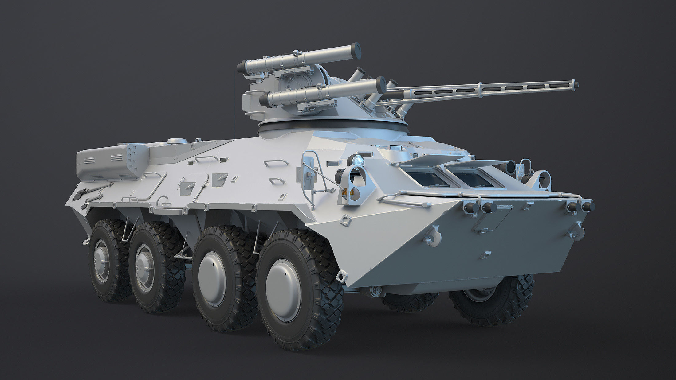 BTR-3 Ukranian APC High-Poly 3D model_7