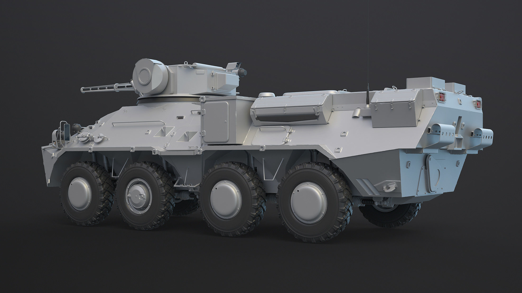 BTR-3 Ukranian APC High-Poly 3D model_3