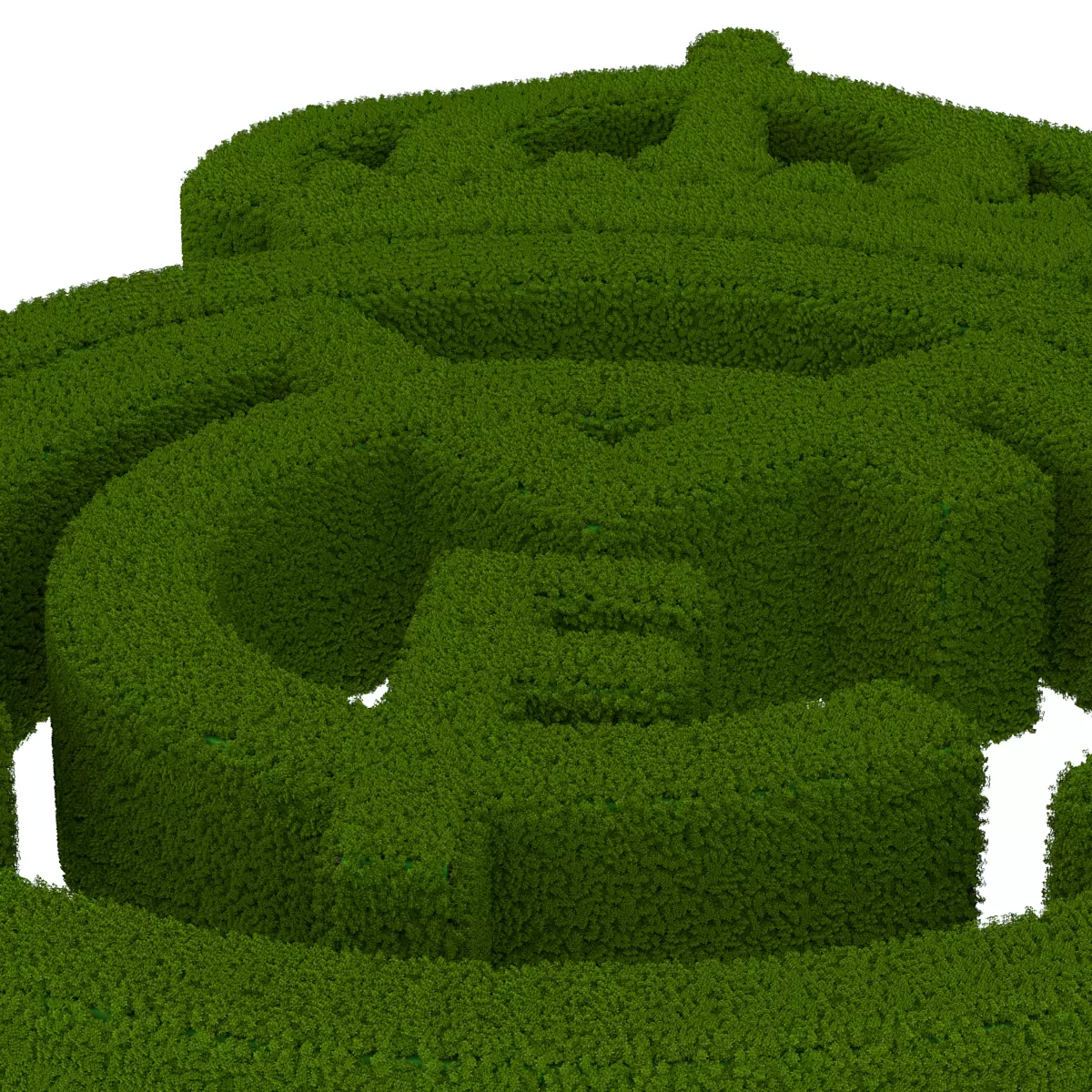 Real Madrid Logo made of Bush 3D model