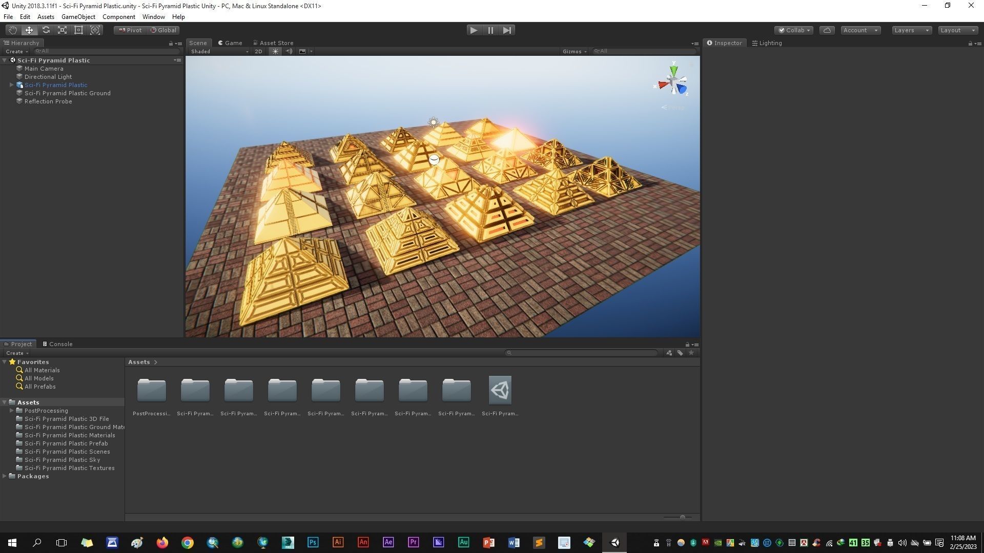 Sci-Fi Pyramid Plastic Low-poly 3D model_8