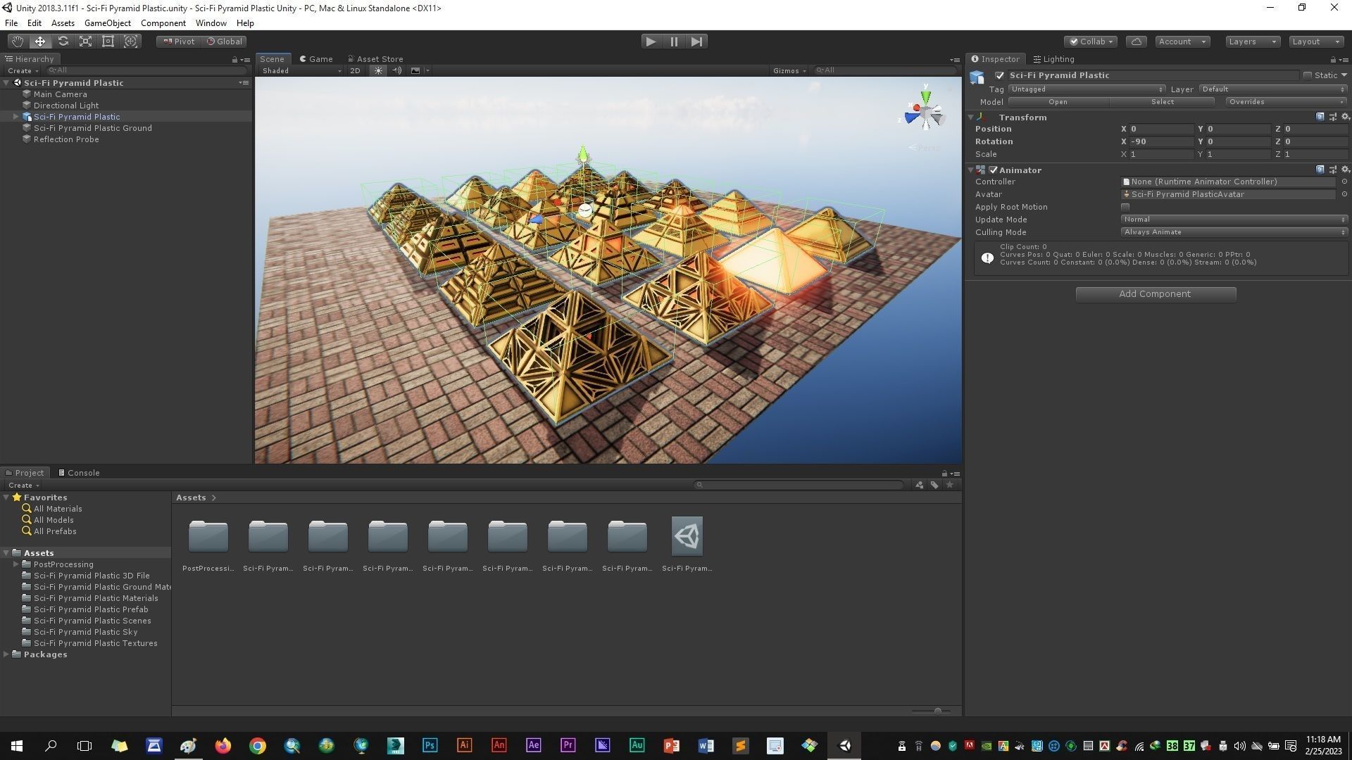 Sci-Fi Pyramid Plastic Low-poly 3D model_20