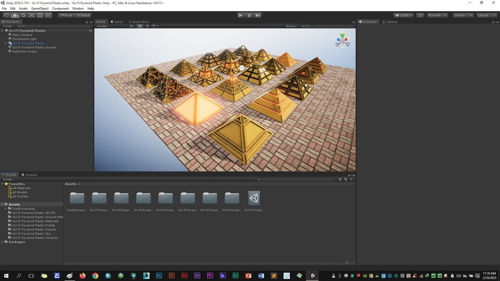 Sci-Fi Pyramid Plastic Low-poly 3D model_9
