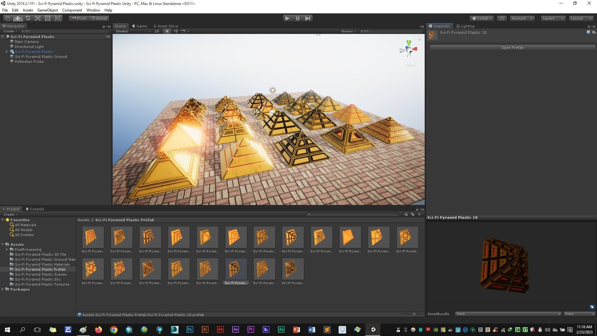 Sci-Fi Pyramid Plastic Low-poly 3D model_19