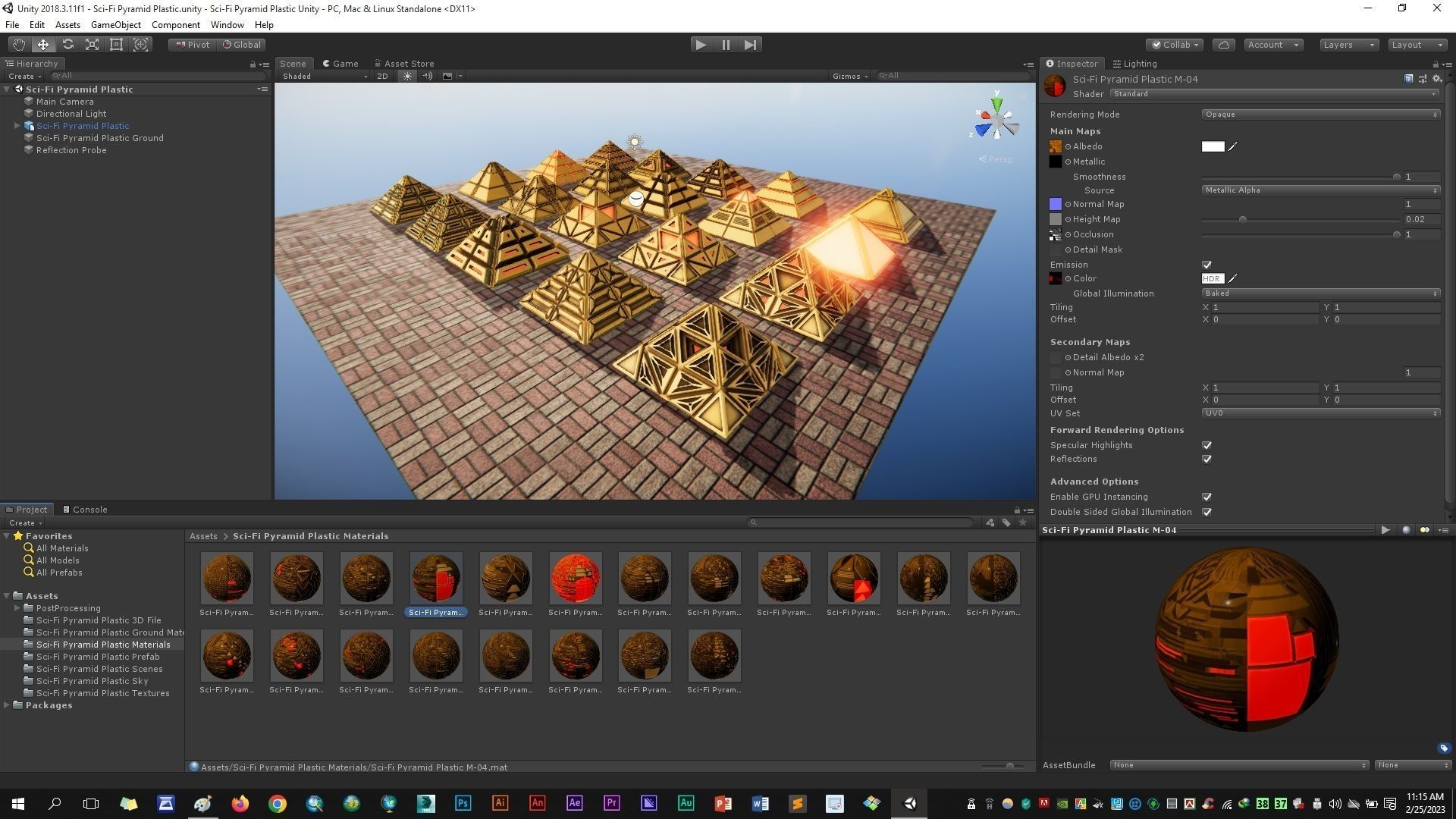 Sci-Fi Pyramid Plastic Low-poly 3D model_16