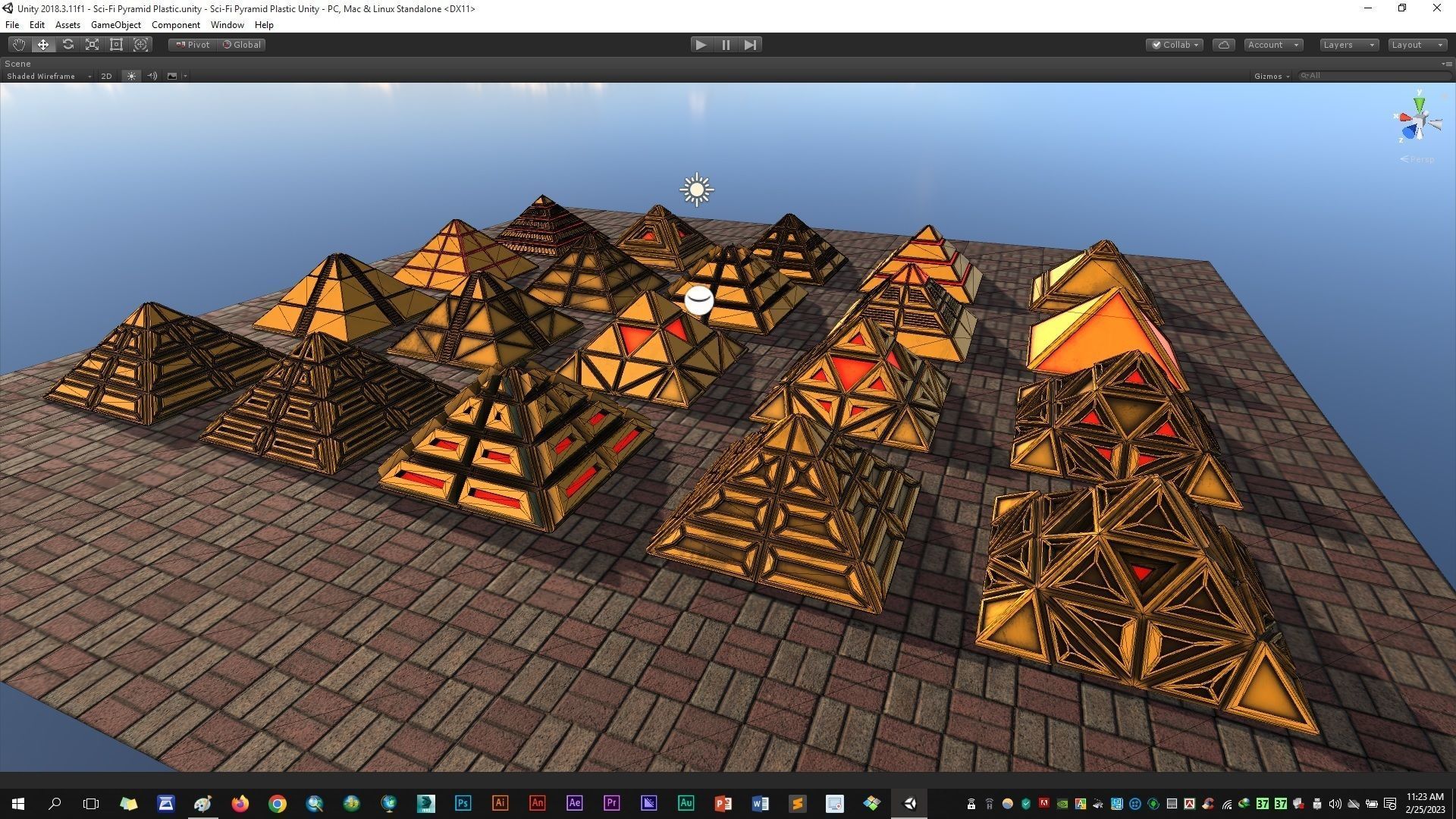 Sci-Fi Pyramid Plastic Low-poly 3D model_24