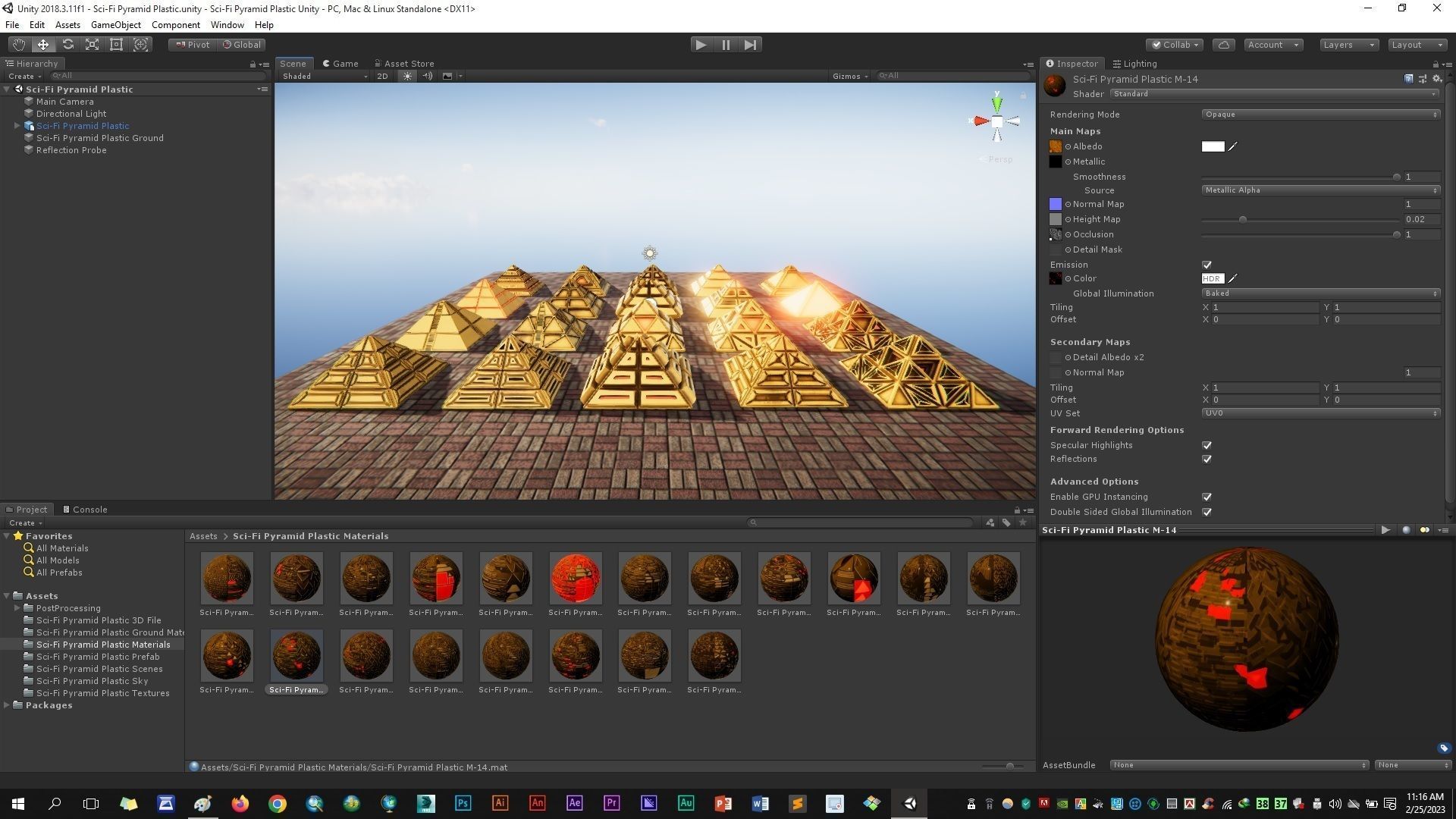 Sci-Fi Pyramid Plastic Low-poly 3D model_17