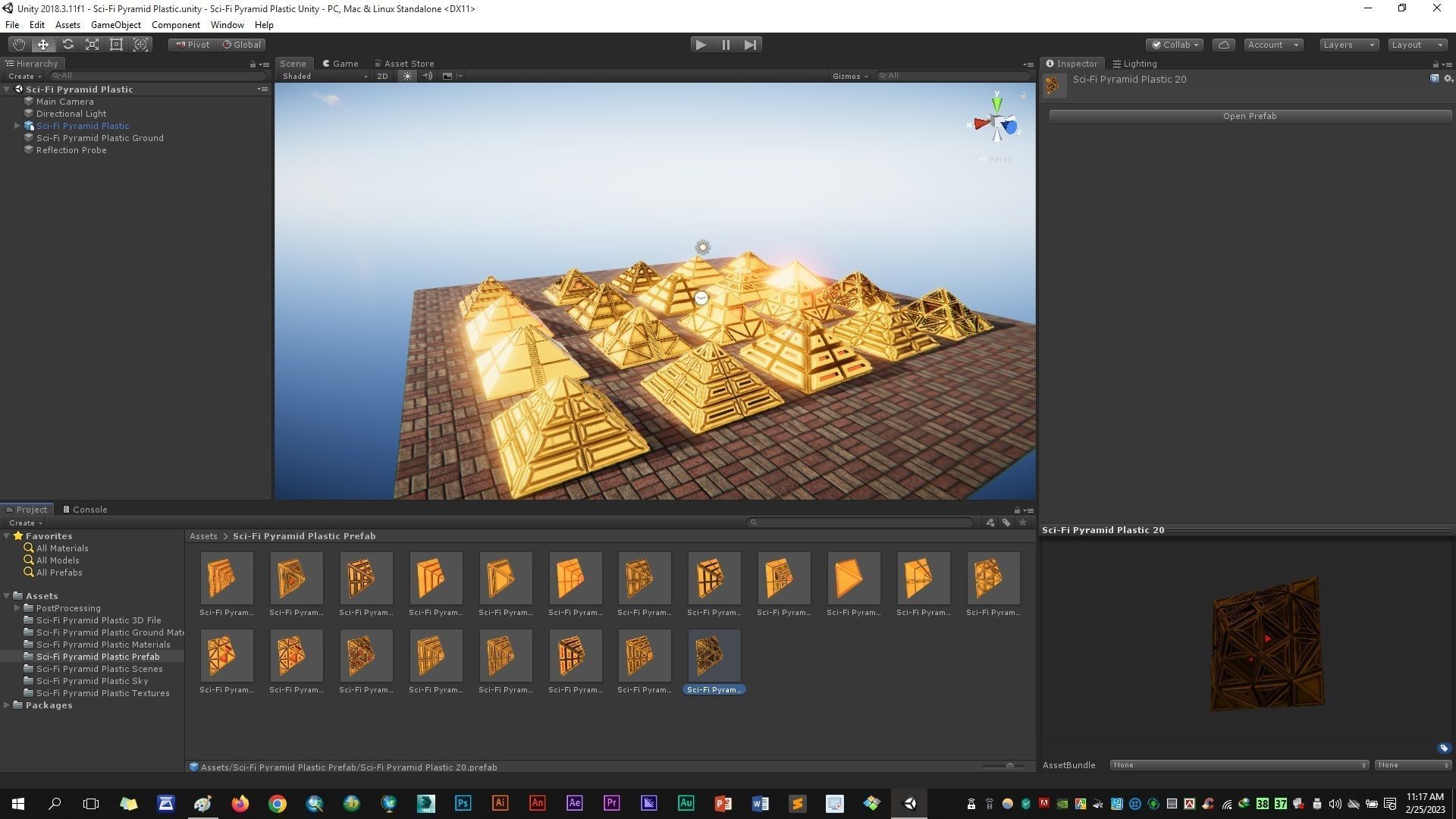 Sci-Fi Pyramid Plastic Low-poly 3D model_18