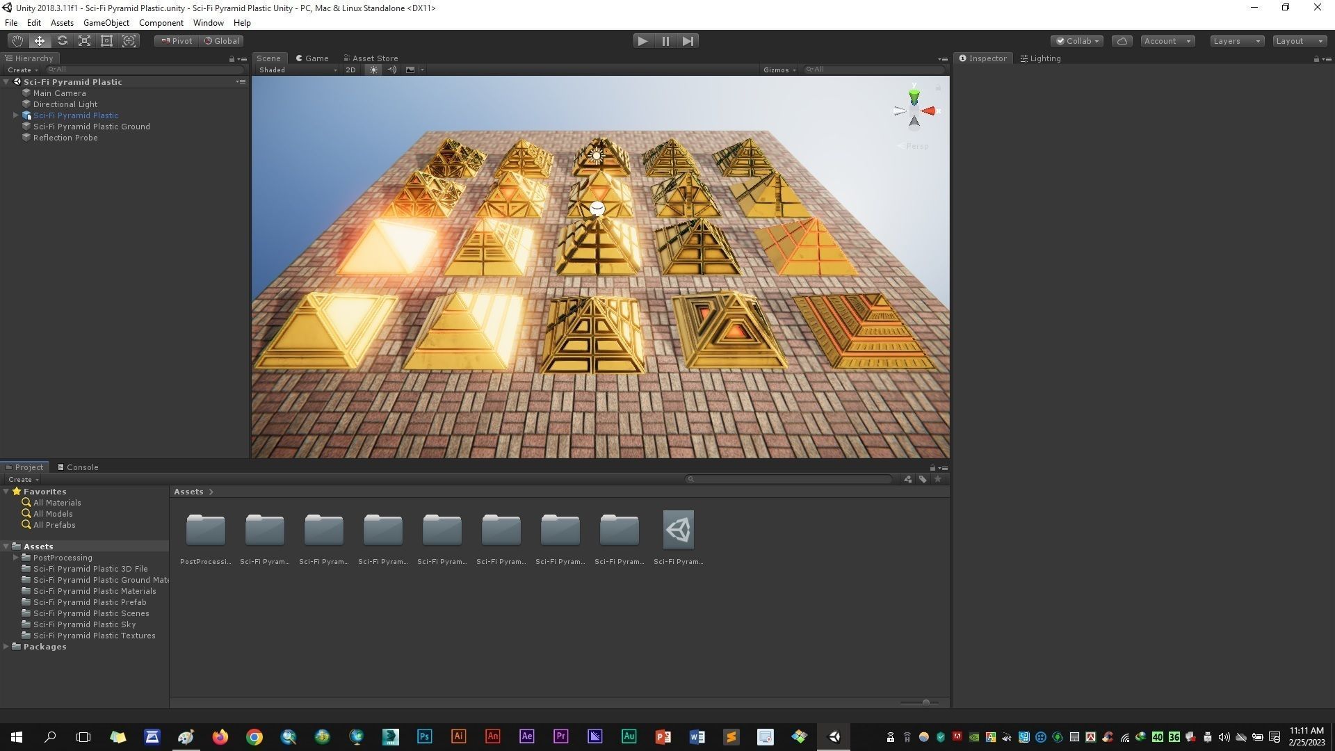 Sci-Fi Pyramid Plastic Low-poly 3D model_11