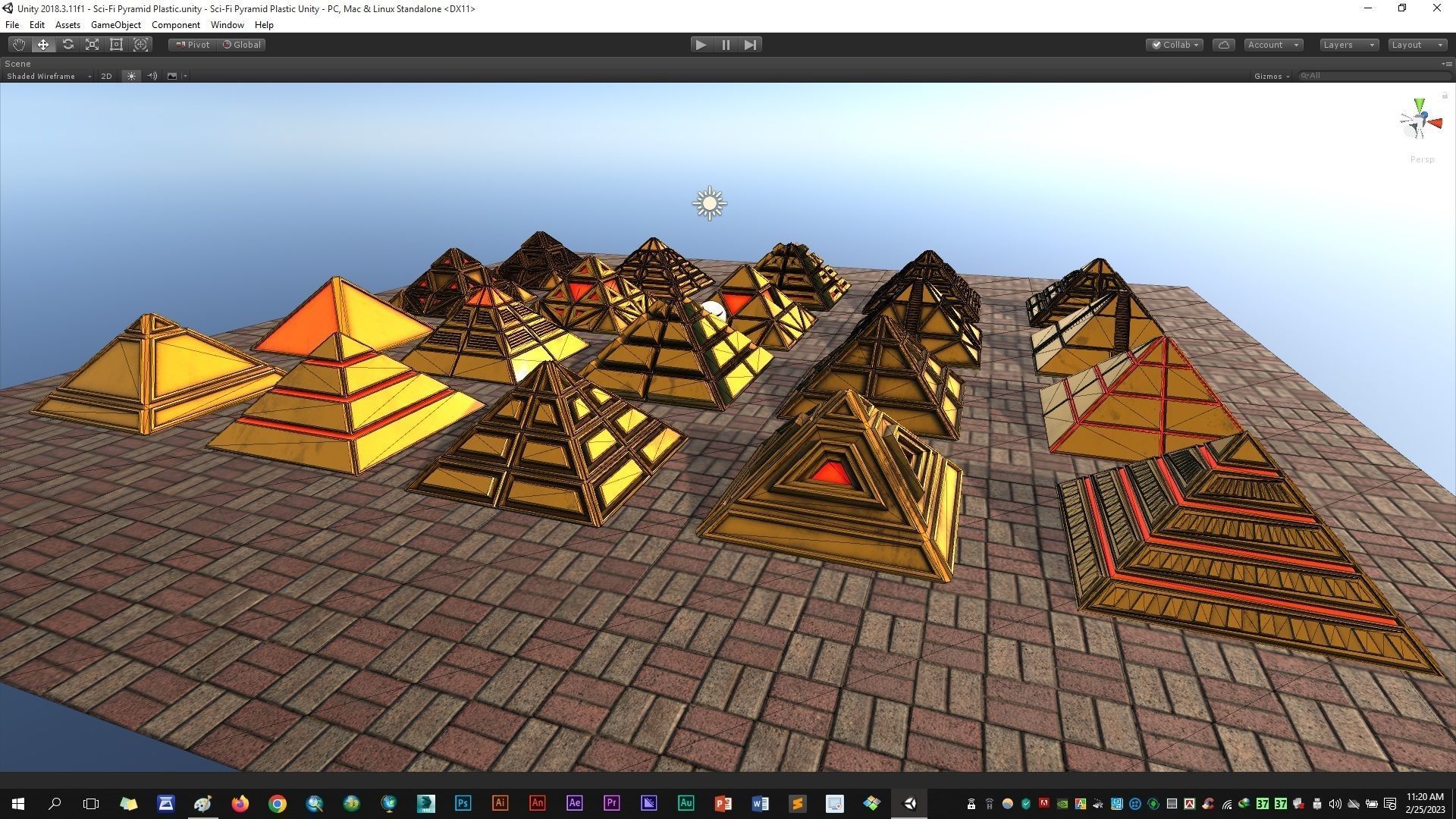 Sci-Fi Pyramid Plastic Low-poly 3D model_22