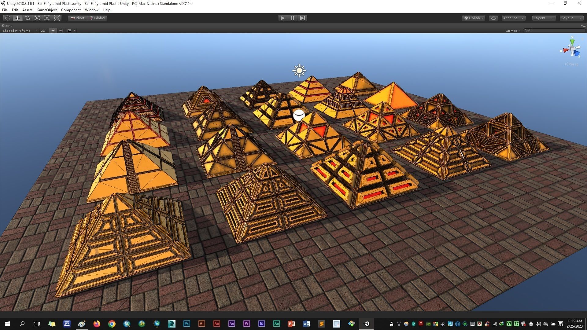 Sci-Fi Pyramid Plastic Low-poly 3D model_21