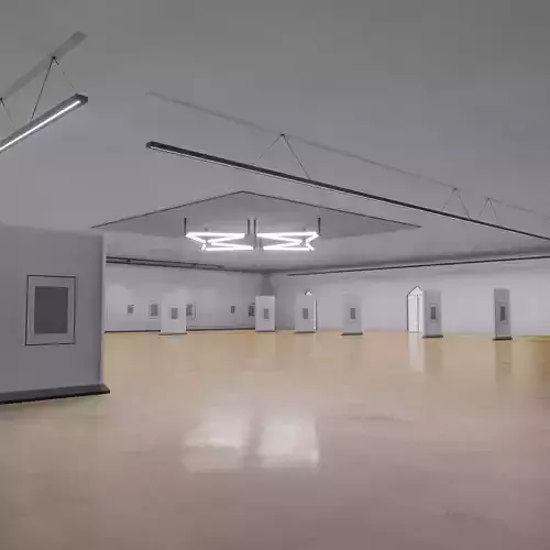 3D Modern Art Gallery interior