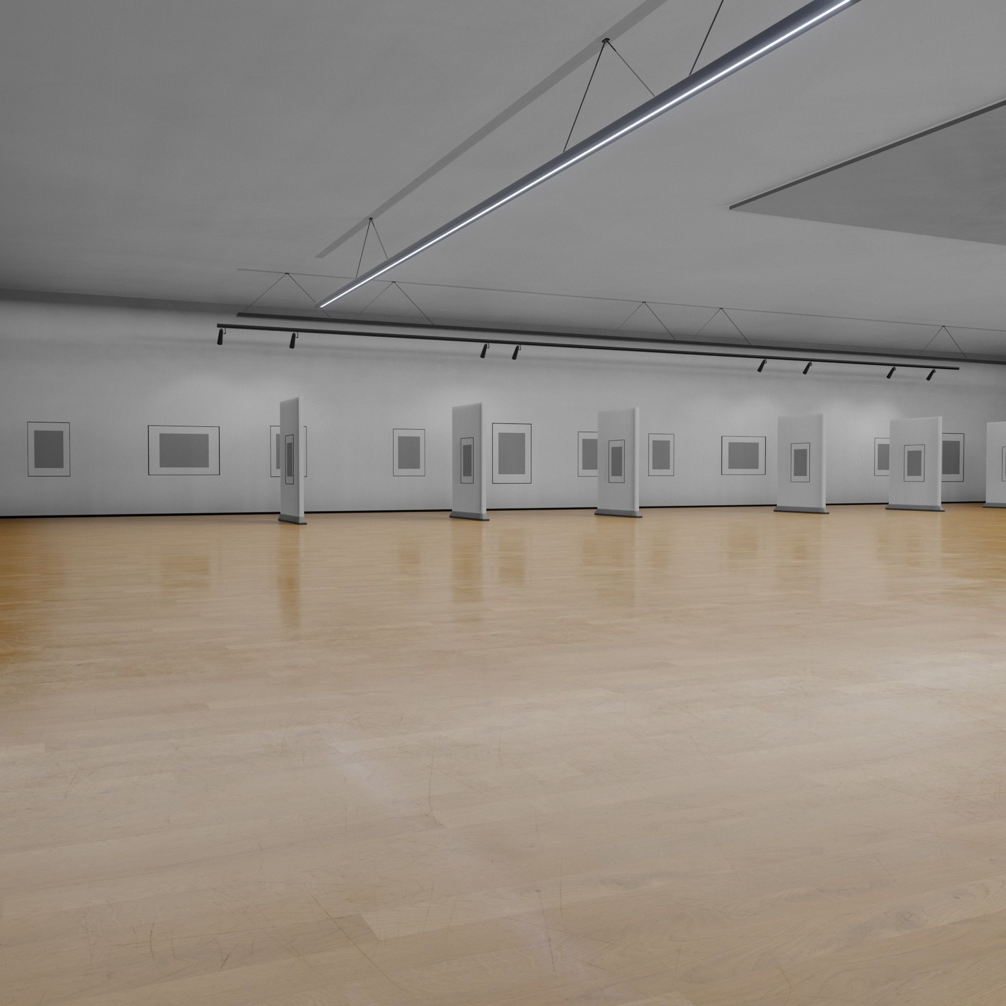 3D Modern Art Gallery interior 3D model_12