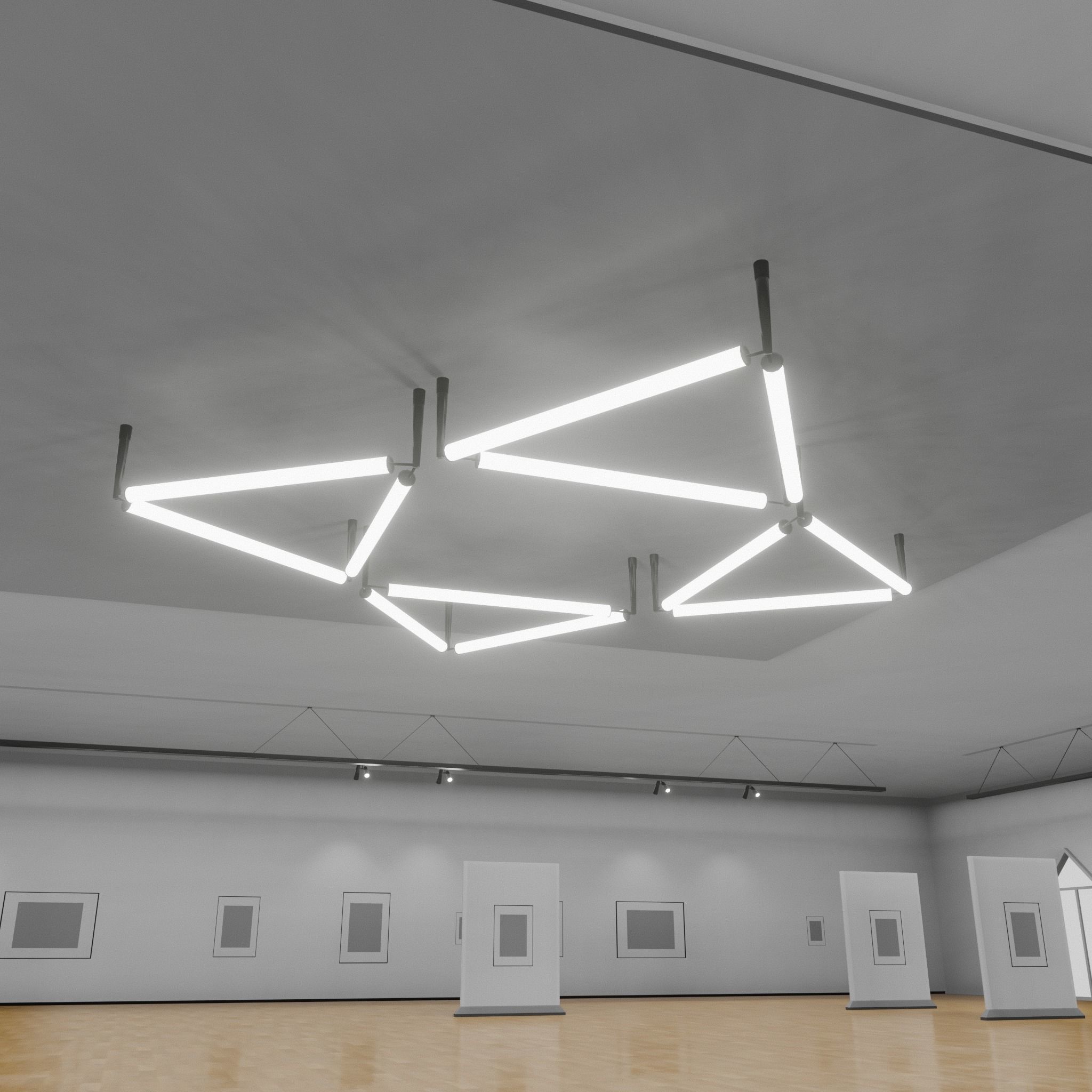 3D Modern Art Gallery interior 3D model_7