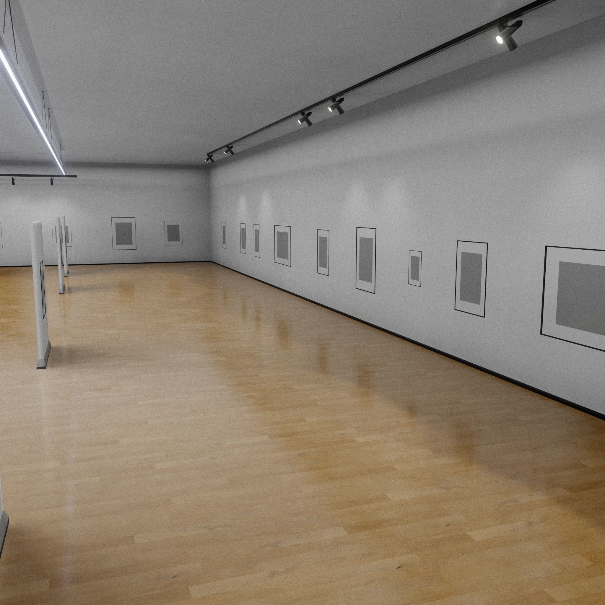 3D Modern Art Gallery interior 3D model_15