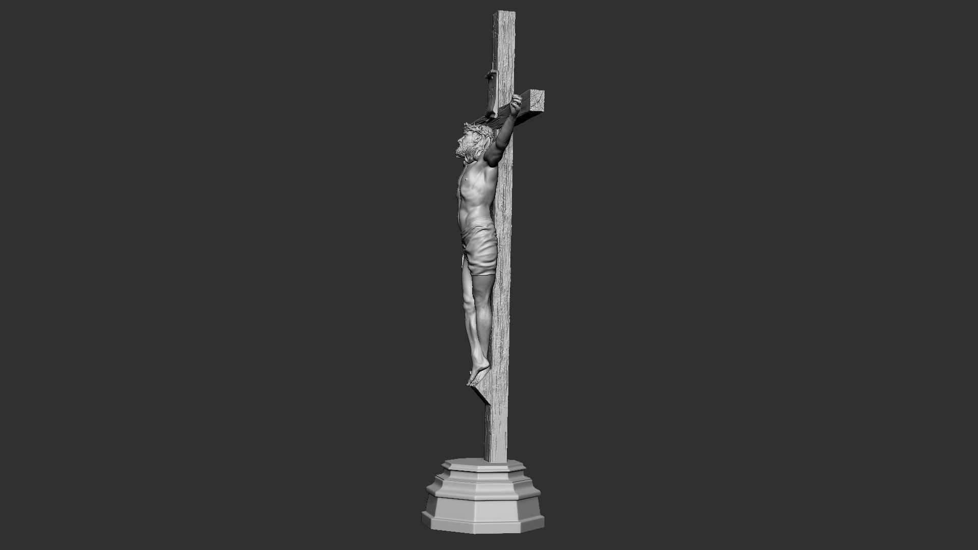 Crucifixion of Jesus Christ v1 3D print model_35