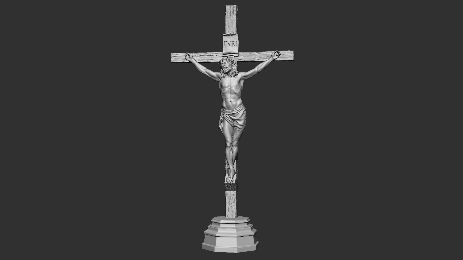 Crucifixion of Jesus Christ v1 3D print model_15