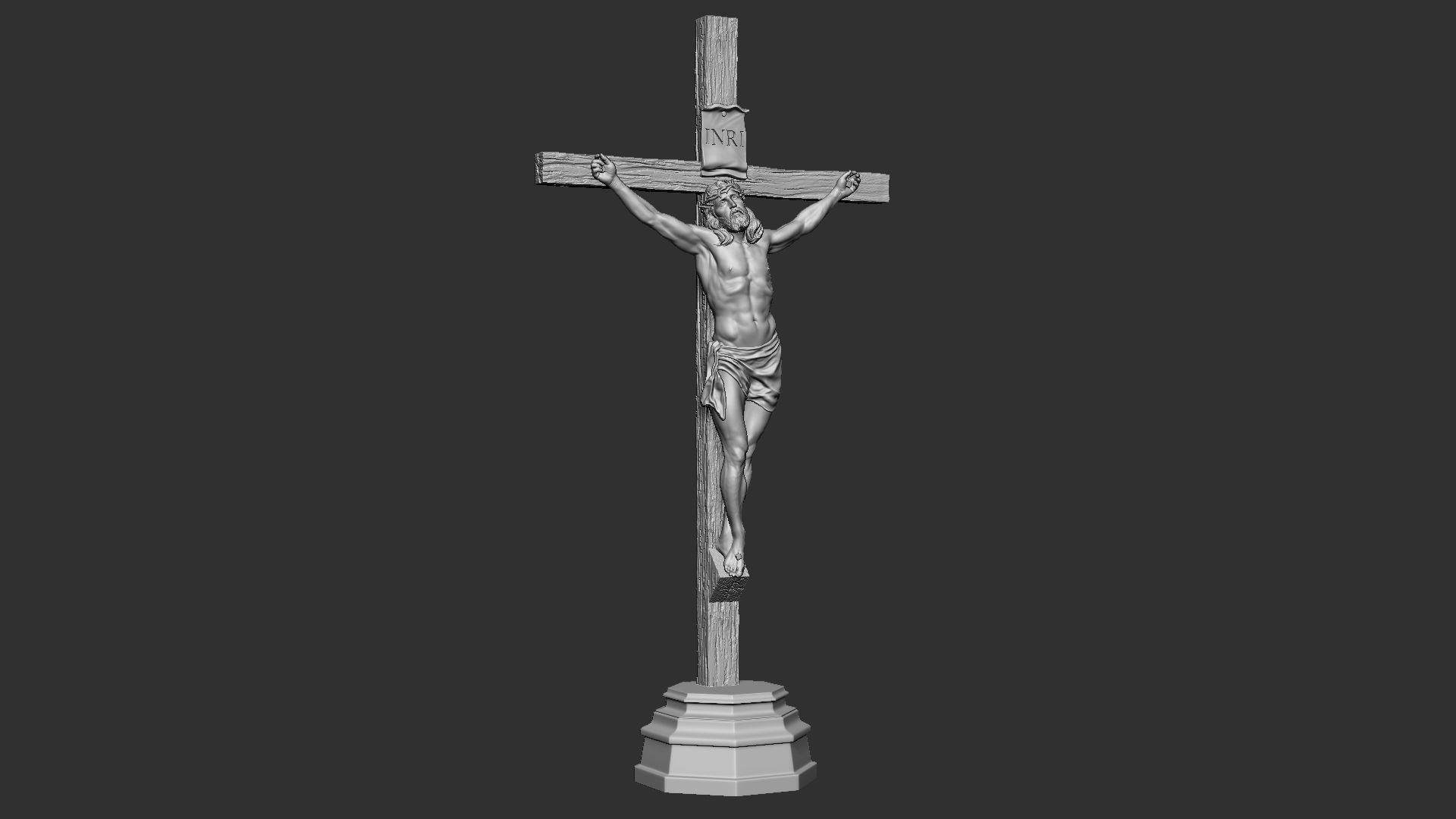 Crucifixion of Jesus Christ v1 3D print model_16