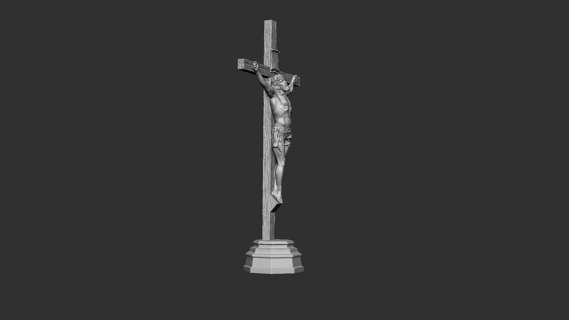Crucifixion of Jesus Christ v1 3D print model_26