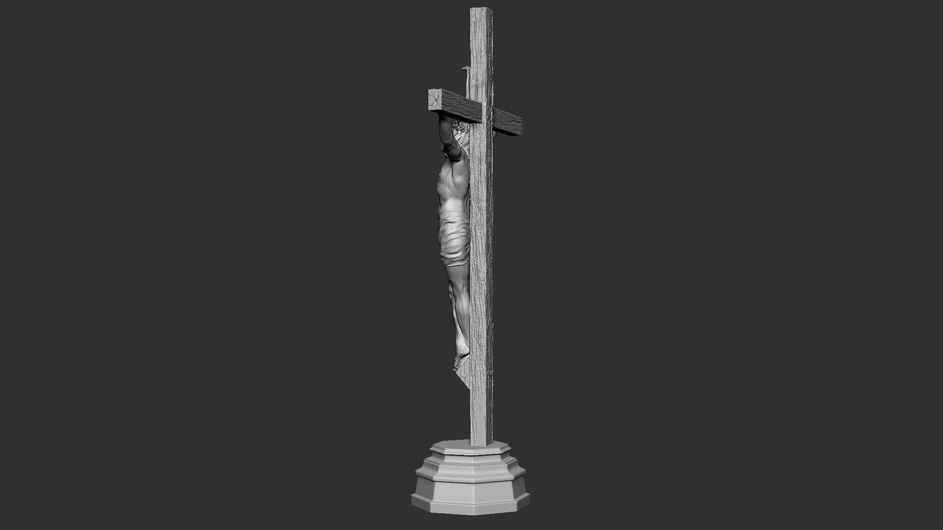 Crucifixion of Jesus Christ v1 3D print model_5