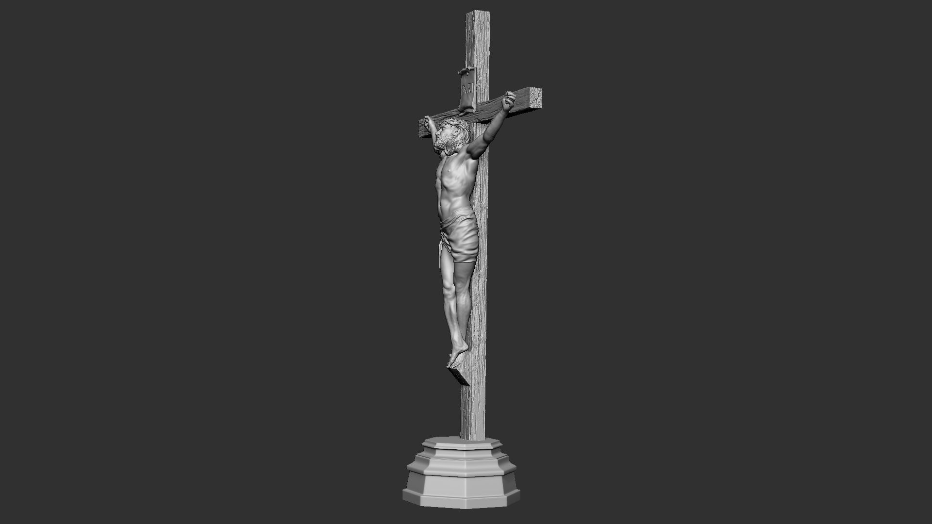 Crucifixion of Jesus Christ v1 3D print model_34