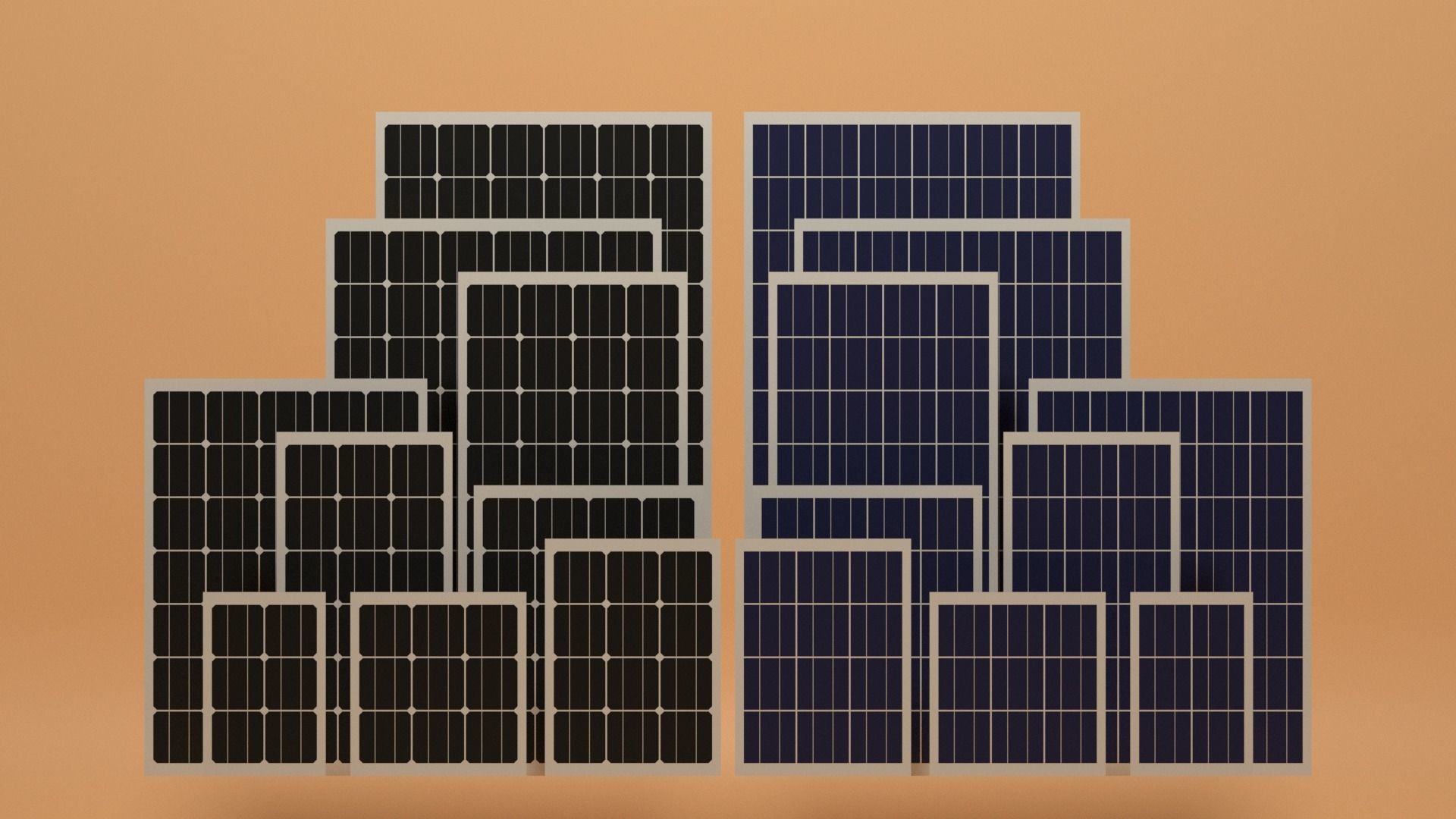 Solar Panels Collection Low-poly 3D model_2