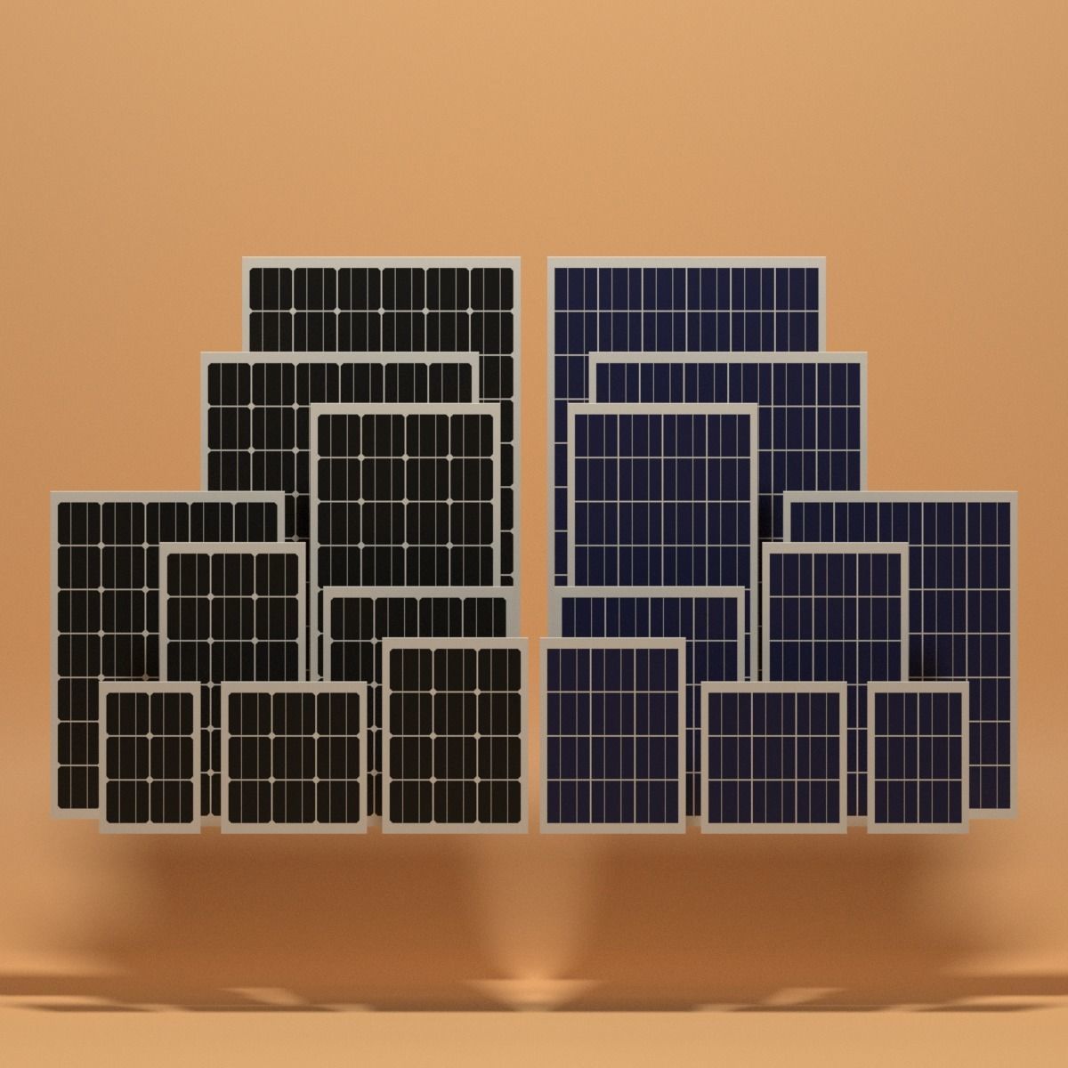 Solar Panels Collection Low-poly 3D model_8