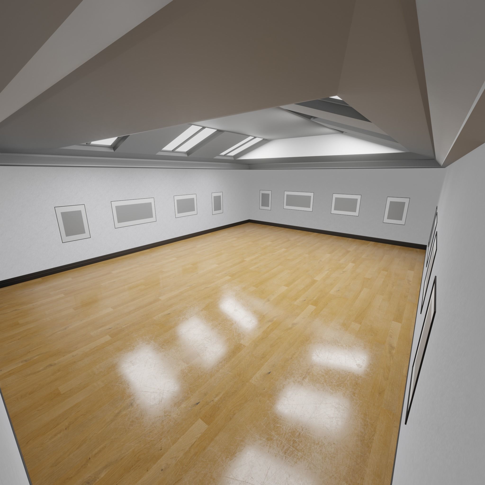 ART GALLERY ROOM 3D model 3D model_2