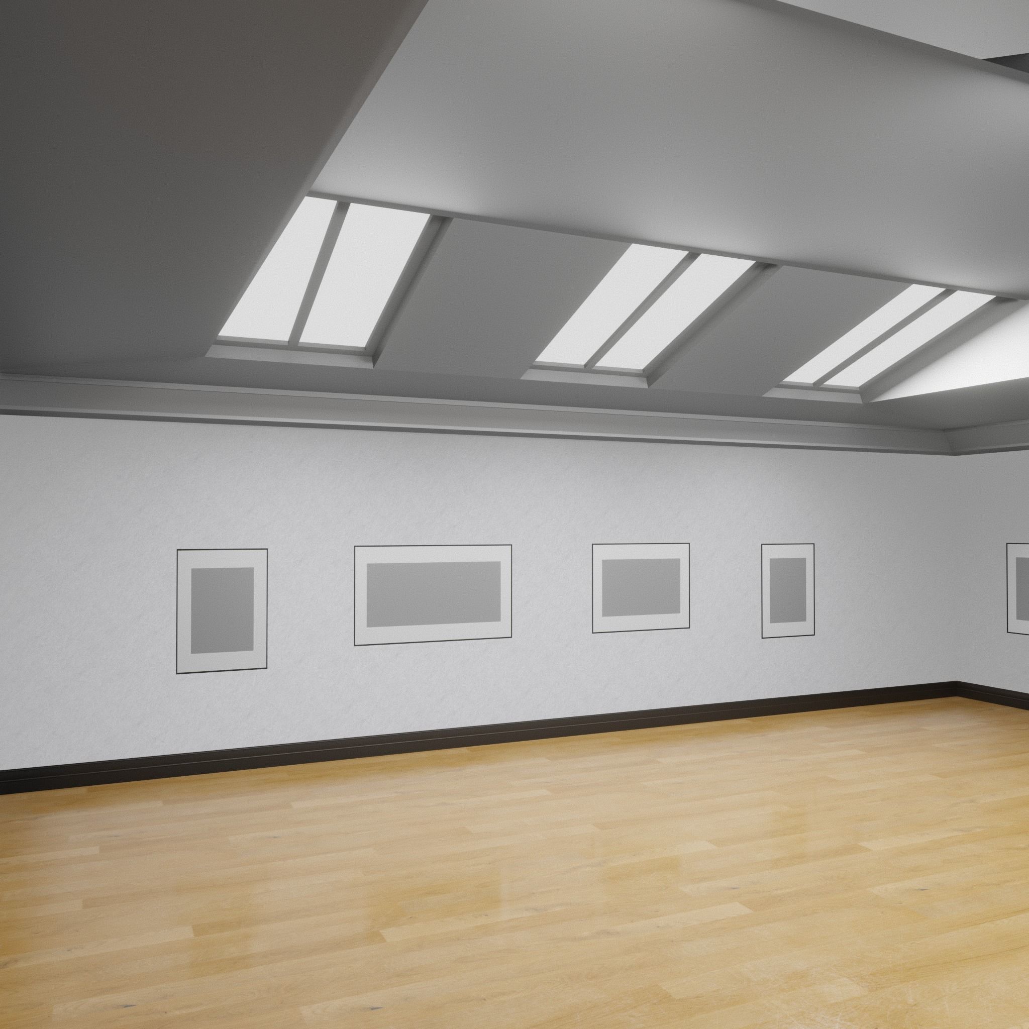 ART GALLERY ROOM 3D model 3D model_1