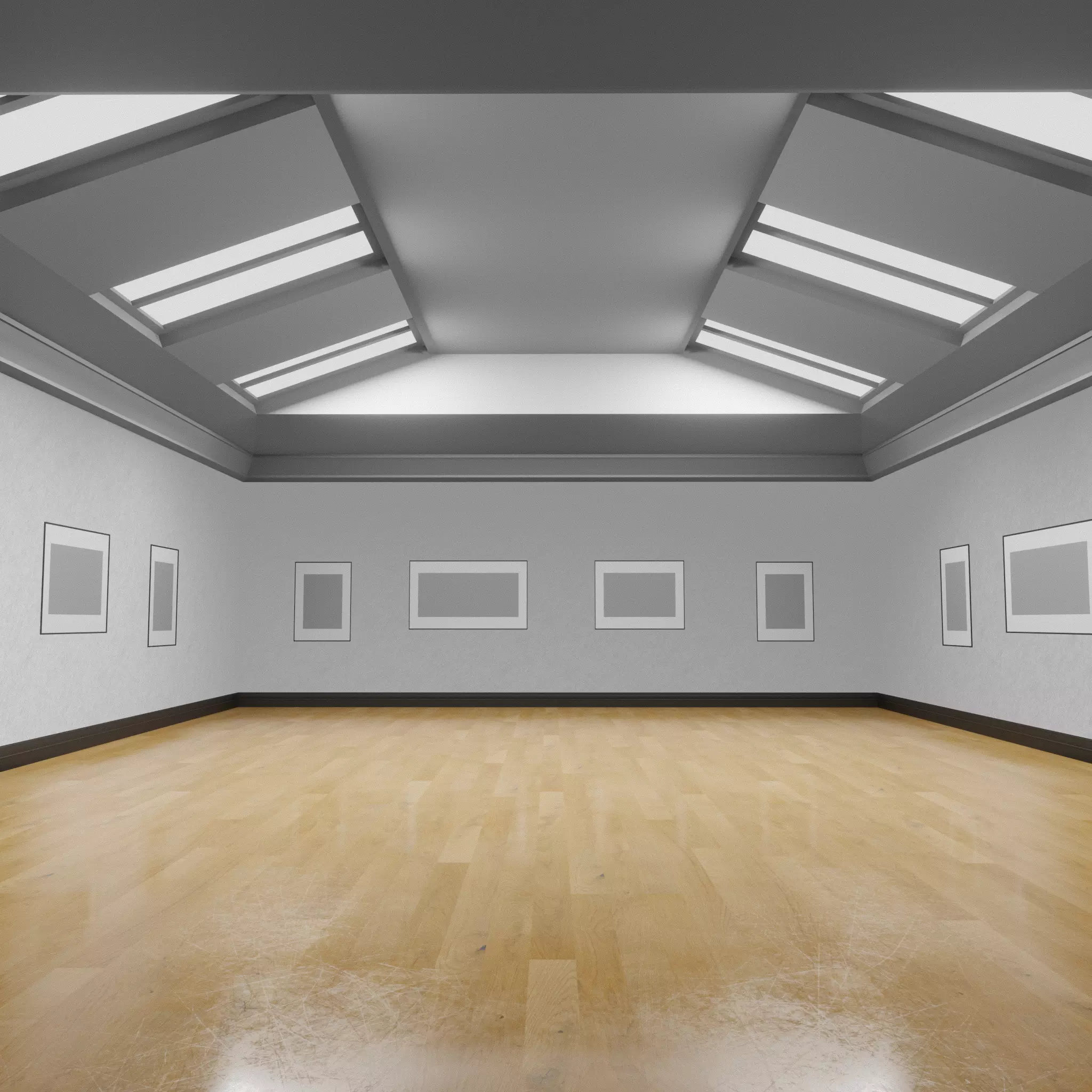 ART GALLERY ROOM 3D model 3D model_0