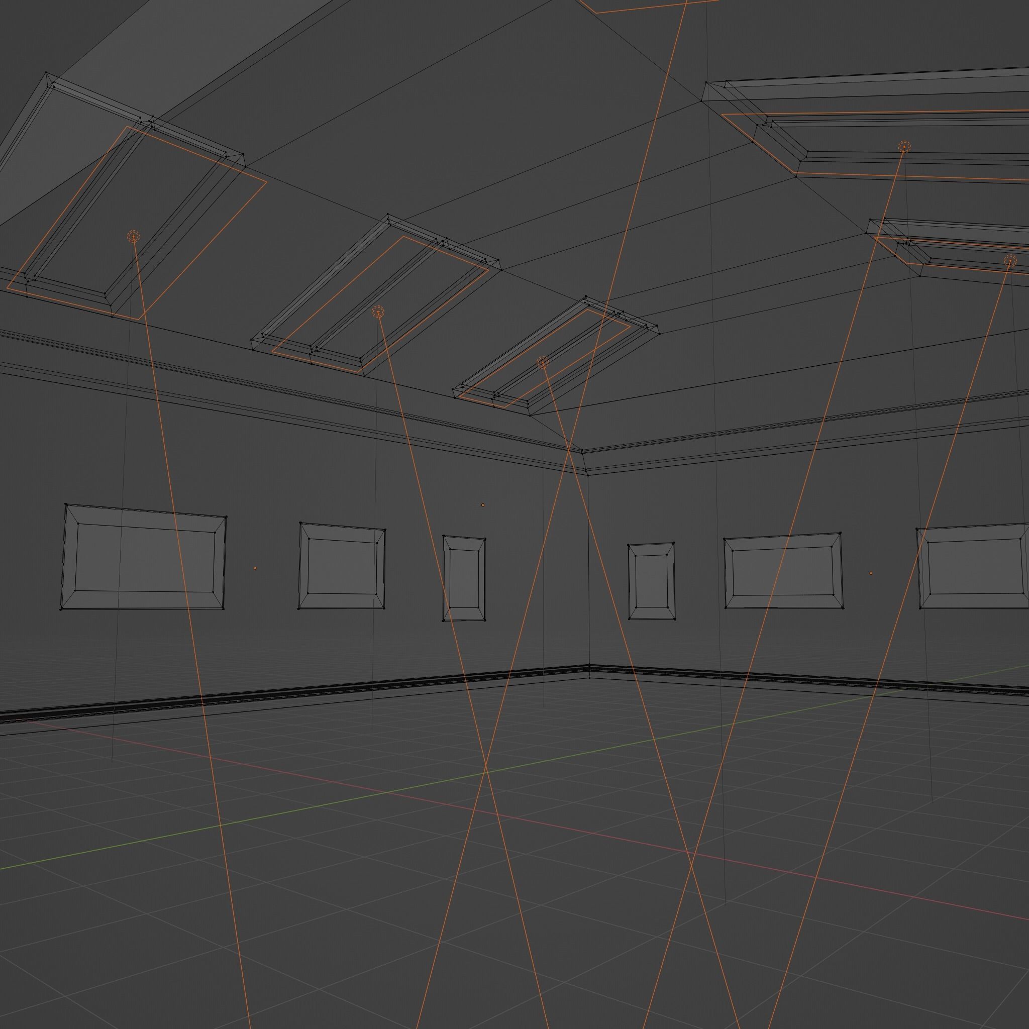 ART GALLERY ROOM 3D model 3D model_3