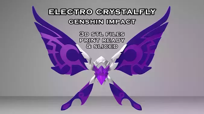Electro Crystalfly - Genshin Impact Decoration - 3D Print Ready