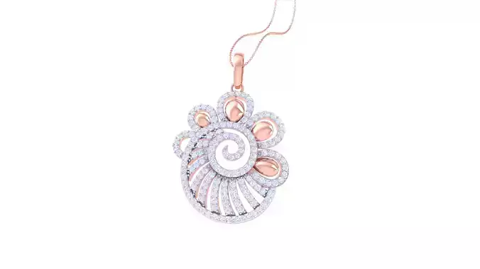 Women Pendant 3dm STL OBJ FBX Renders Details