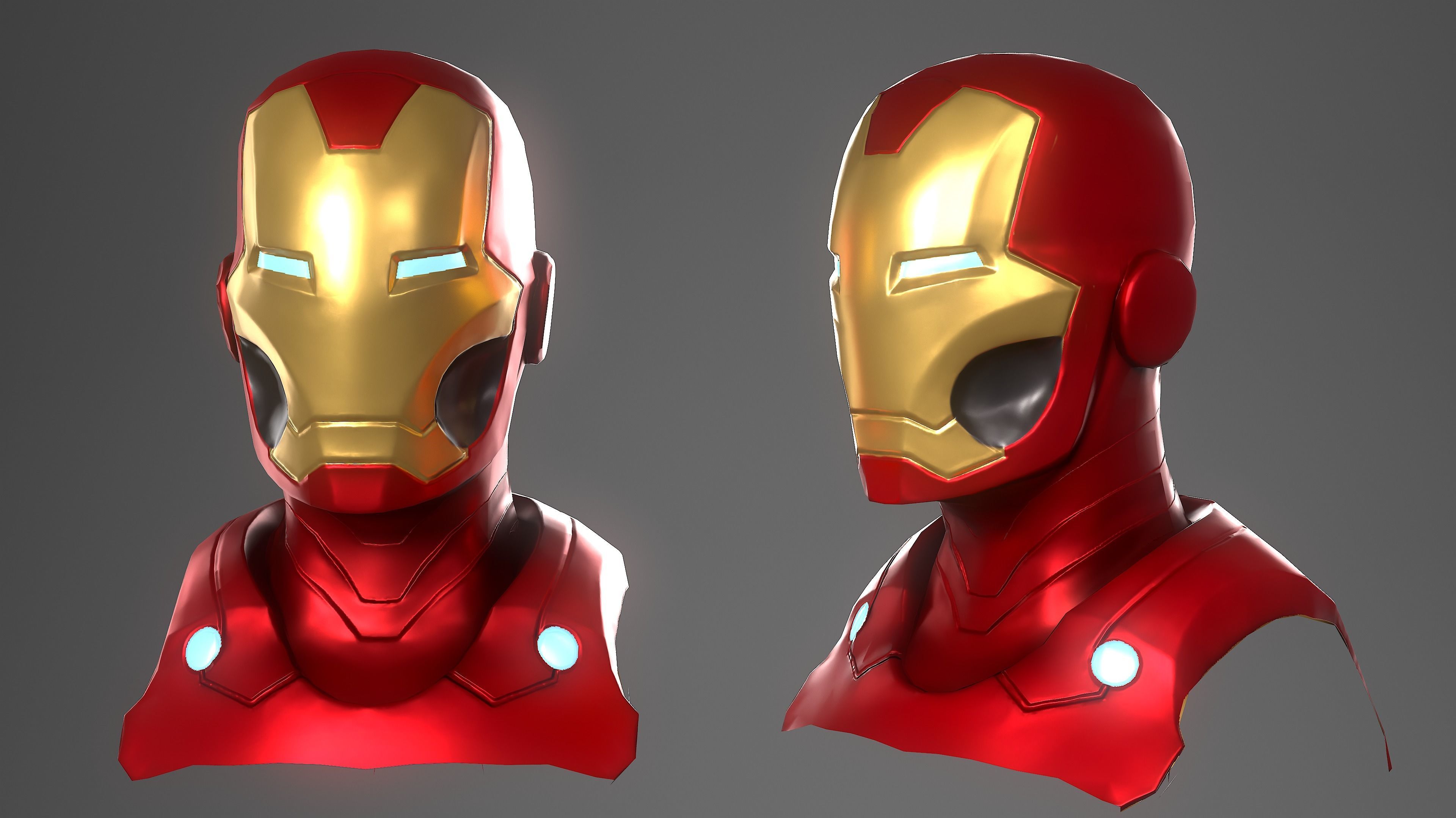 Iron Man Game Ready Low-poly 3D model_3