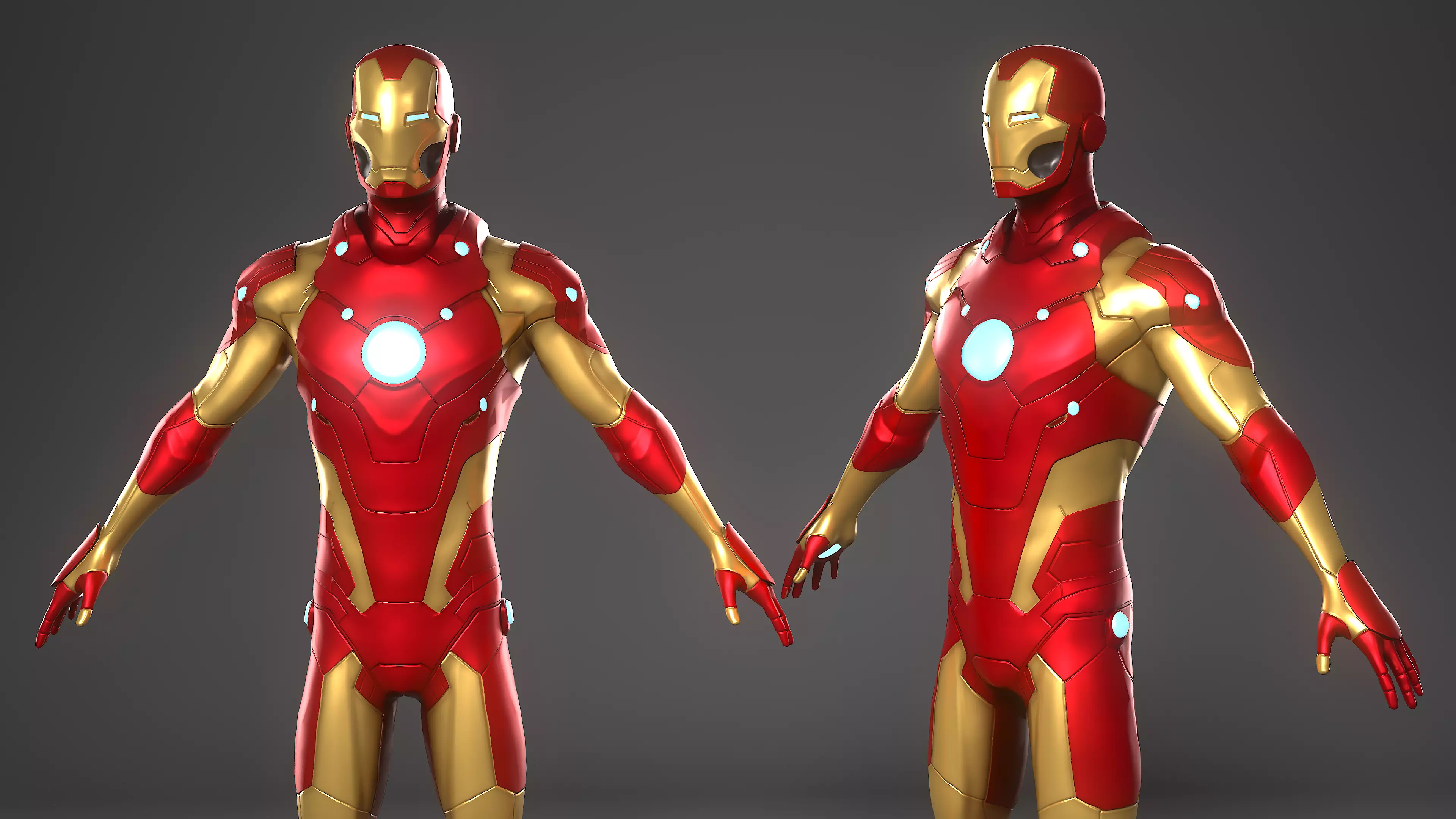 Iron Man Game Ready Low-poly 3D model_0