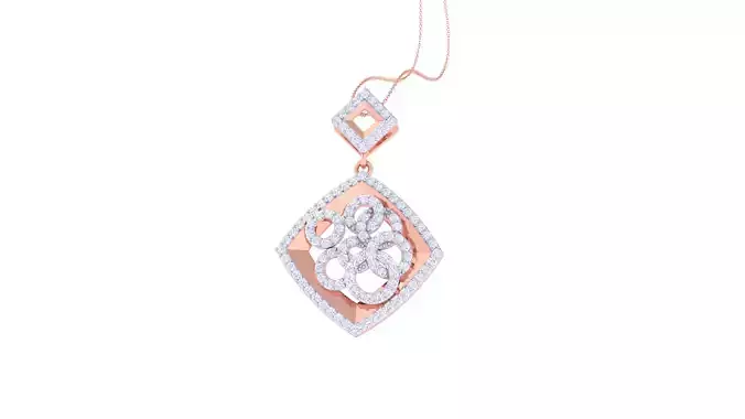 Women Pendant 3dm STL OBJ FBX Renders Details