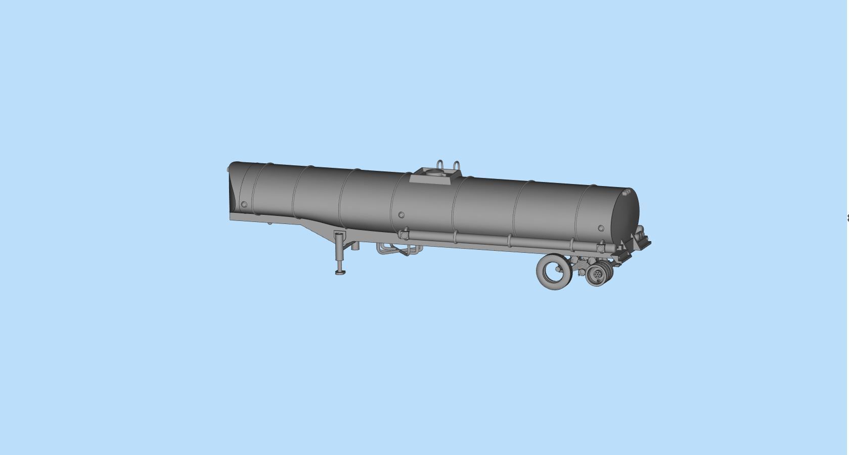 Printable 3D model Convoy Rubber Duck fuel Tanker trailer 3D print model_11
