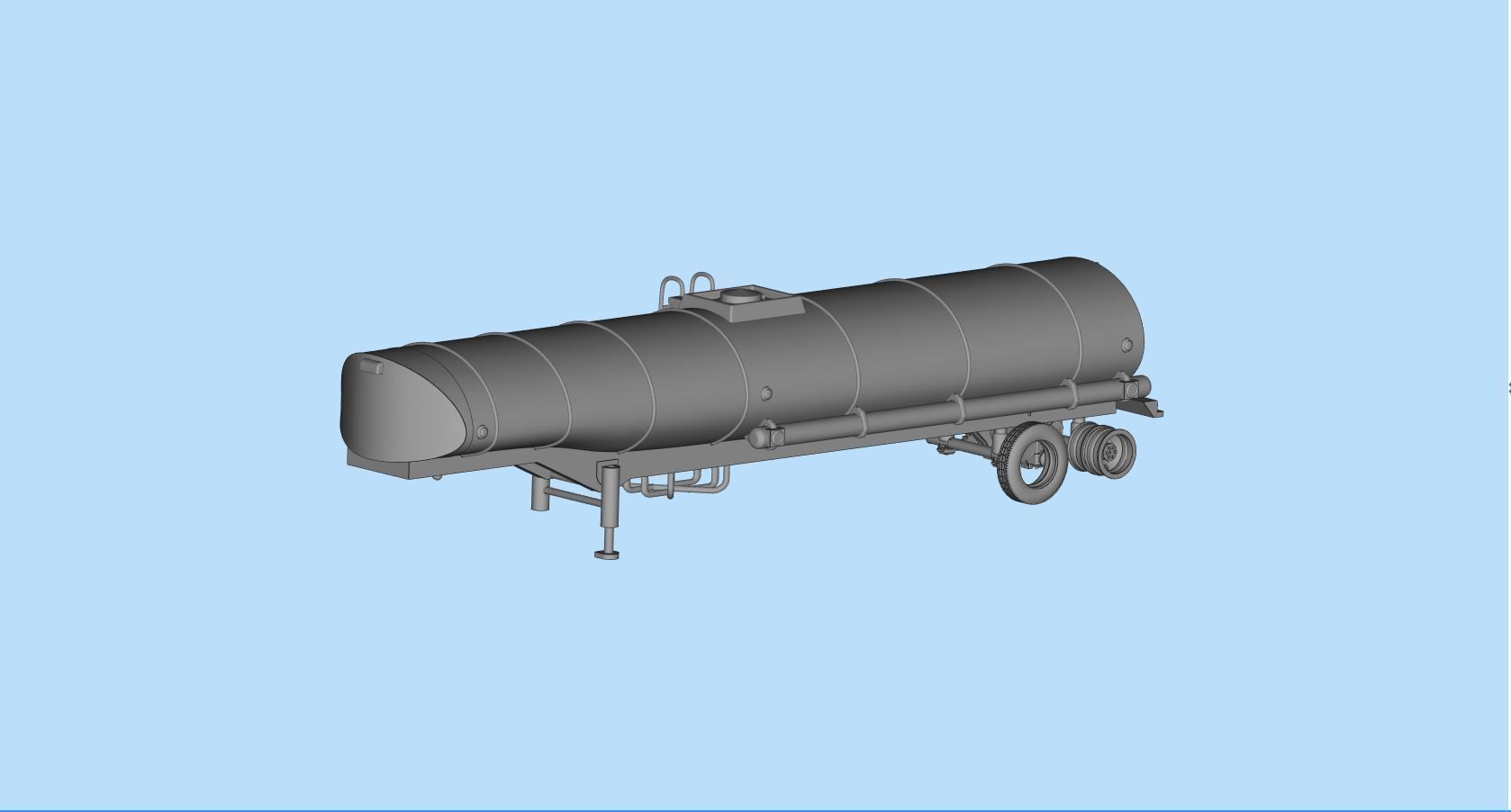 Printable 3D model Convoy Rubber Duck fuel Tanker trailer 3D print model_9