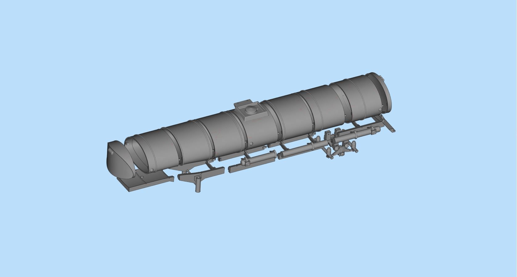 Printable 3D model Convoy Rubber Duck fuel Tanker trailer 3D print model_5