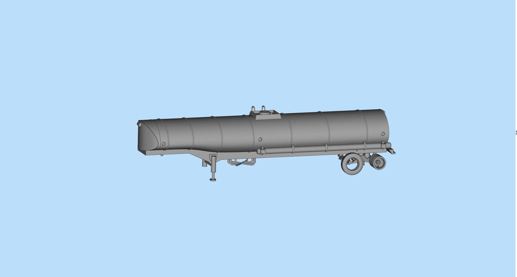 Printable 3D model Convoy Rubber Duck fuel Tanker trailer 3D print model_10