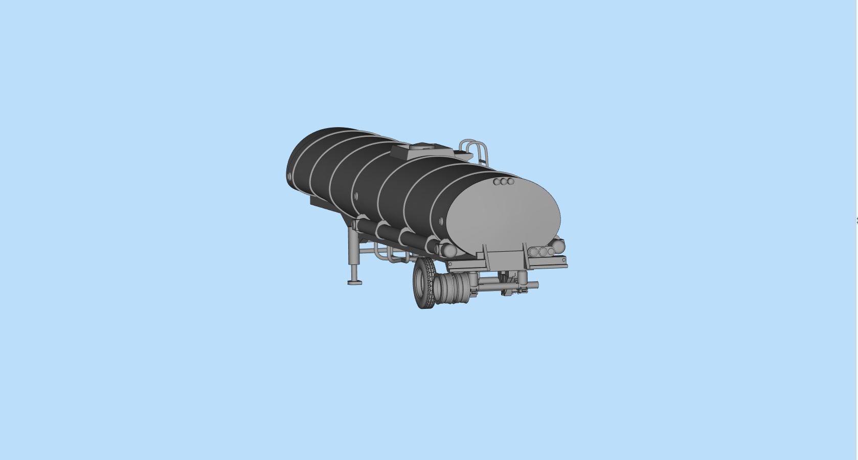 Printable 3D model Convoy Rubber Duck fuel Tanker trailer 3D print model_13