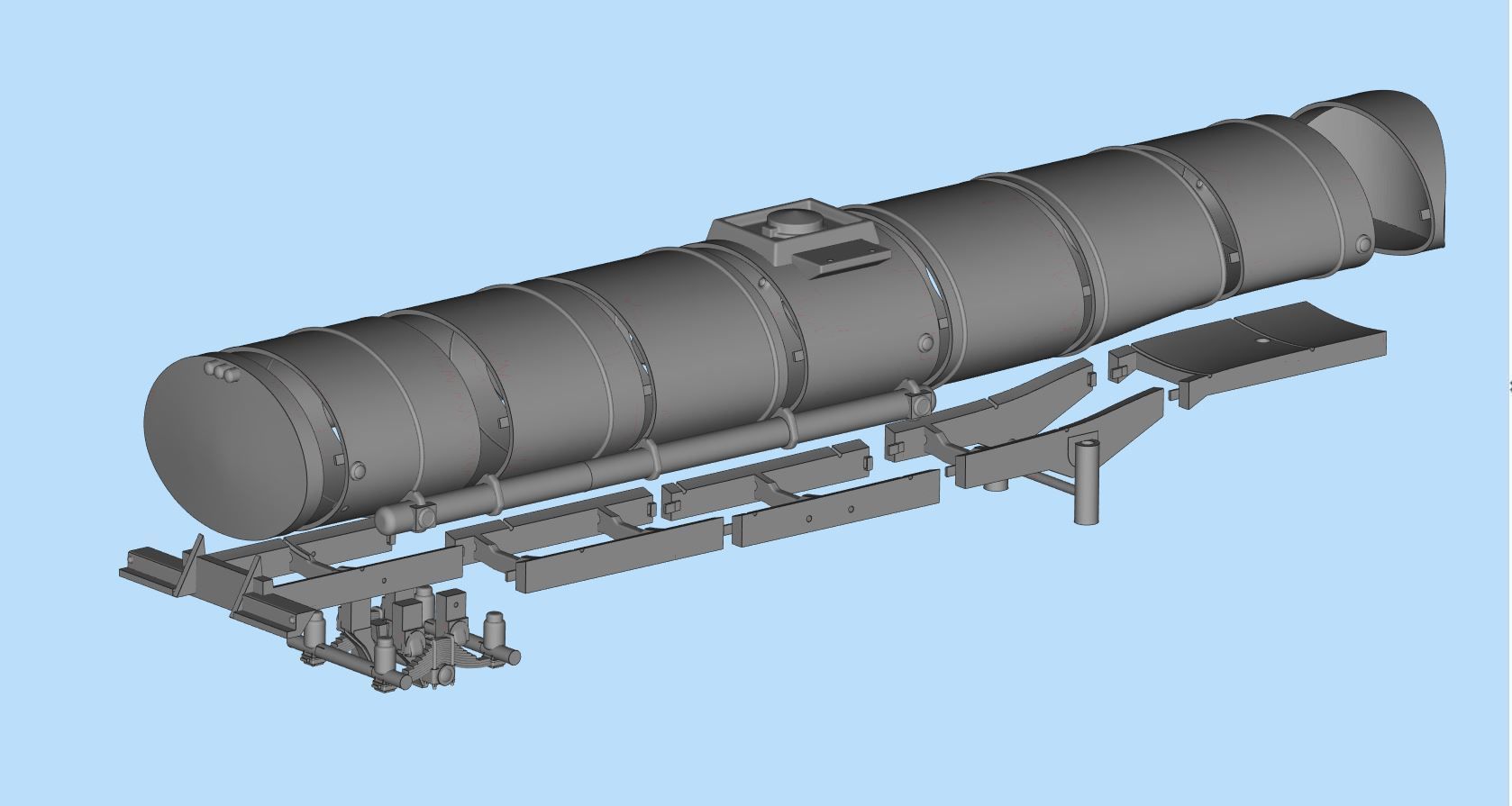 Printable 3D model Convoy Rubber Duck fuel Tanker trailer 3D print model_7
