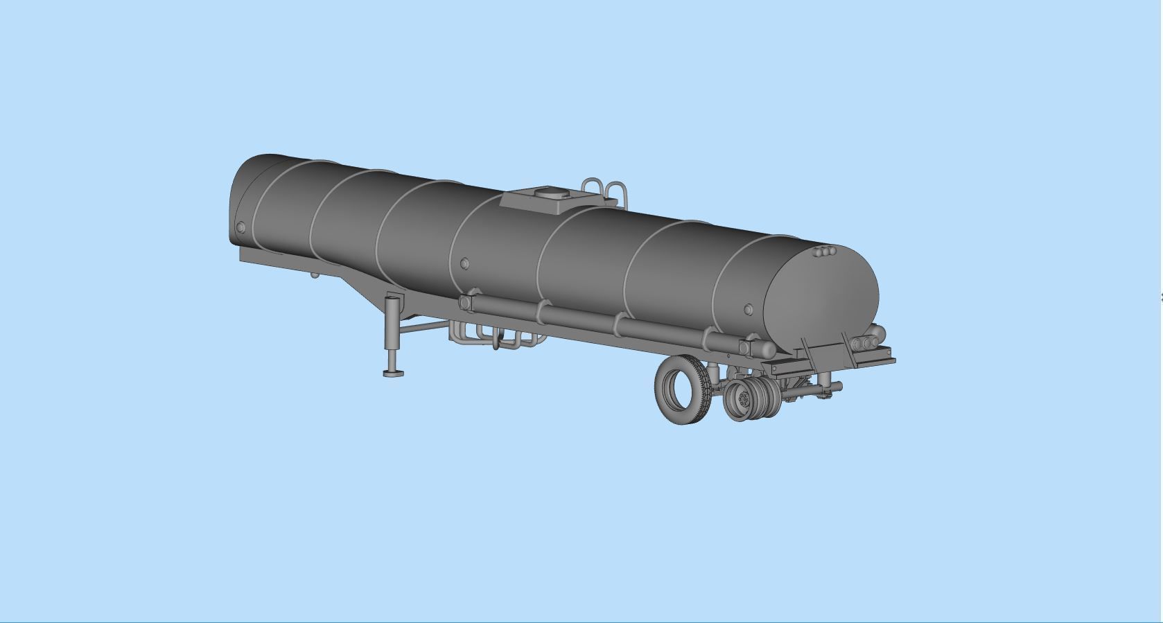 Printable 3D model Convoy Rubber Duck fuel Tanker trailer 3D print model_12