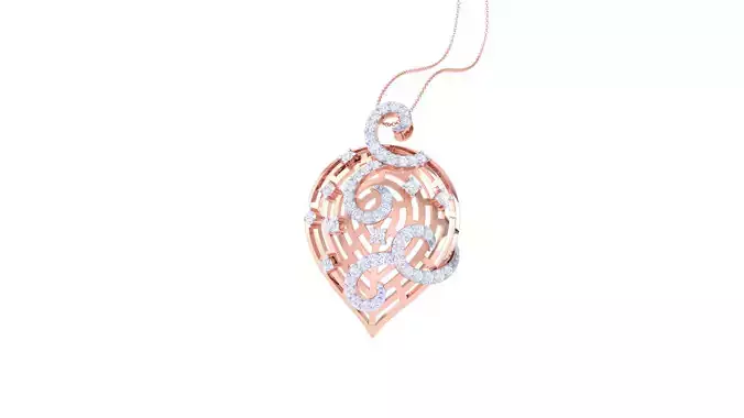 Women Pendant 3dm STL OBJ FBX Renders Details